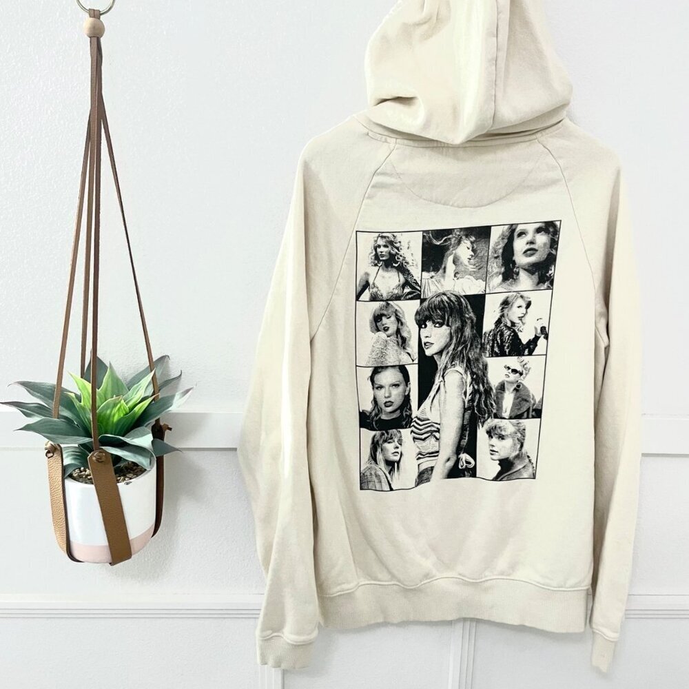 Taylor Swift The Eras International Tour Beige Hoodie Size M - Picture 4 of 7